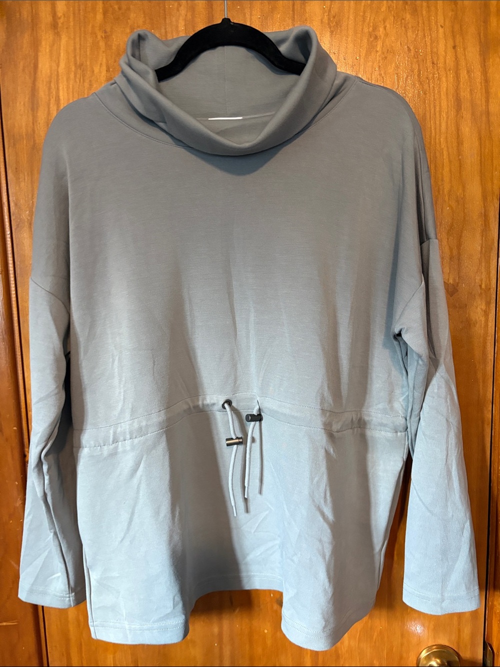 NWOT LuLaRoe Women's Teresa Light Gray Cowl Neck Long Sleeve Shirt - Size M